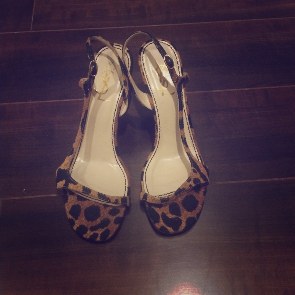 YSL Animal Print Sandals
